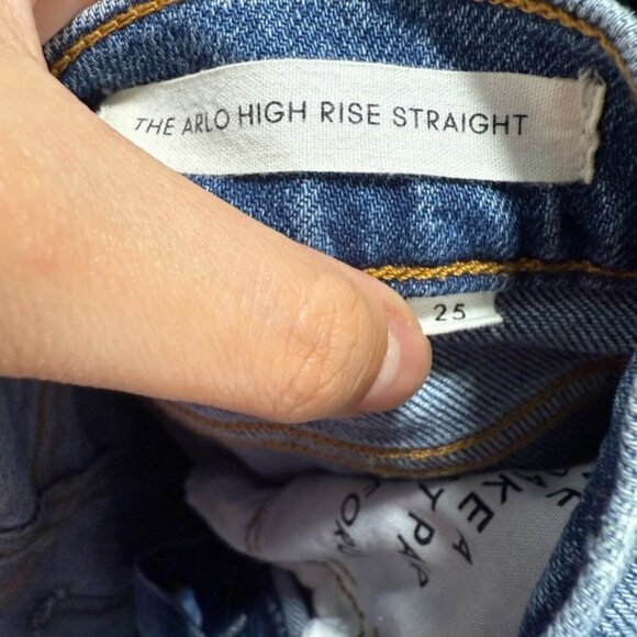Aritzia Denim Forum The Arlo High Rise Straight Jean size 25 - Picture 7 of 9